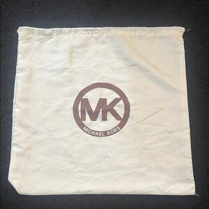 Michael Kors White Logo Drawstring Bag